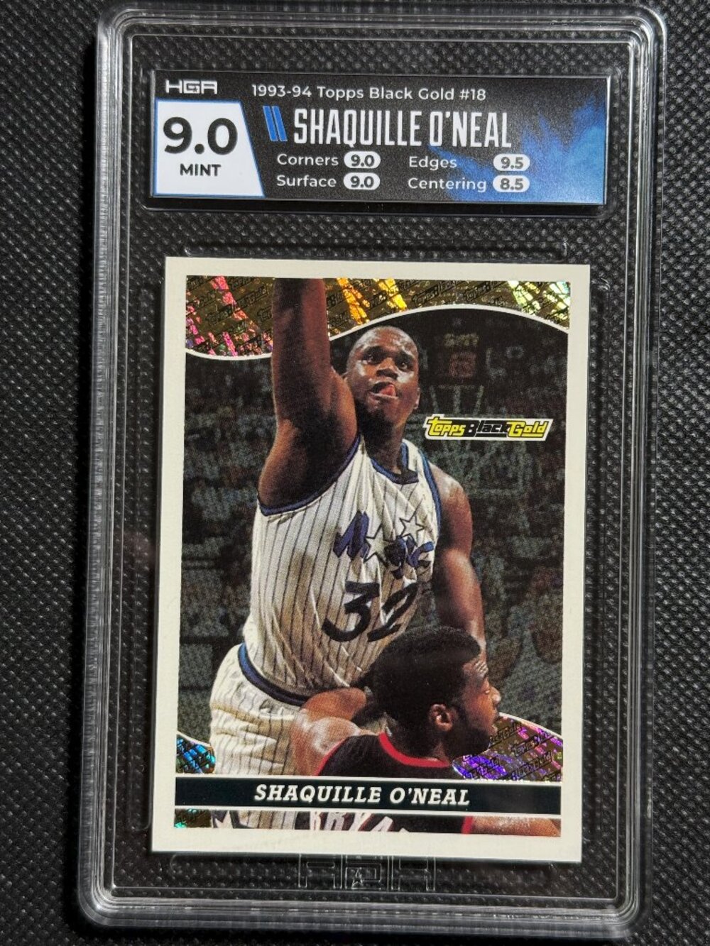 1993 Topps Black Gold #18 Shaquille O'Neal Magic HOF HGA 9 MINT